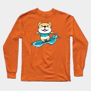 Surfing French  Bulldog Long Sleeve T-Shirt